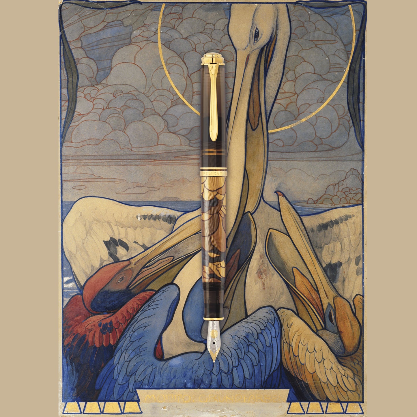 Pluma Fuente Pelikan Souverän M600 Art Collection Georg Tippel