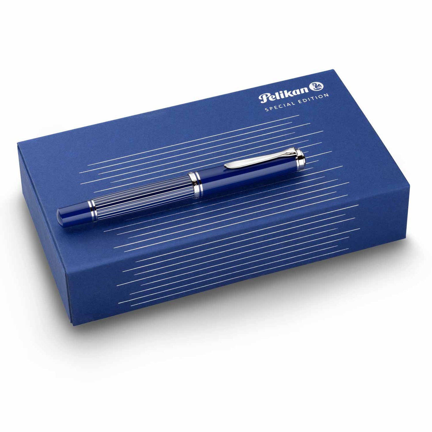 Pluma fuente Pelikan M815 Metal Striped Blue